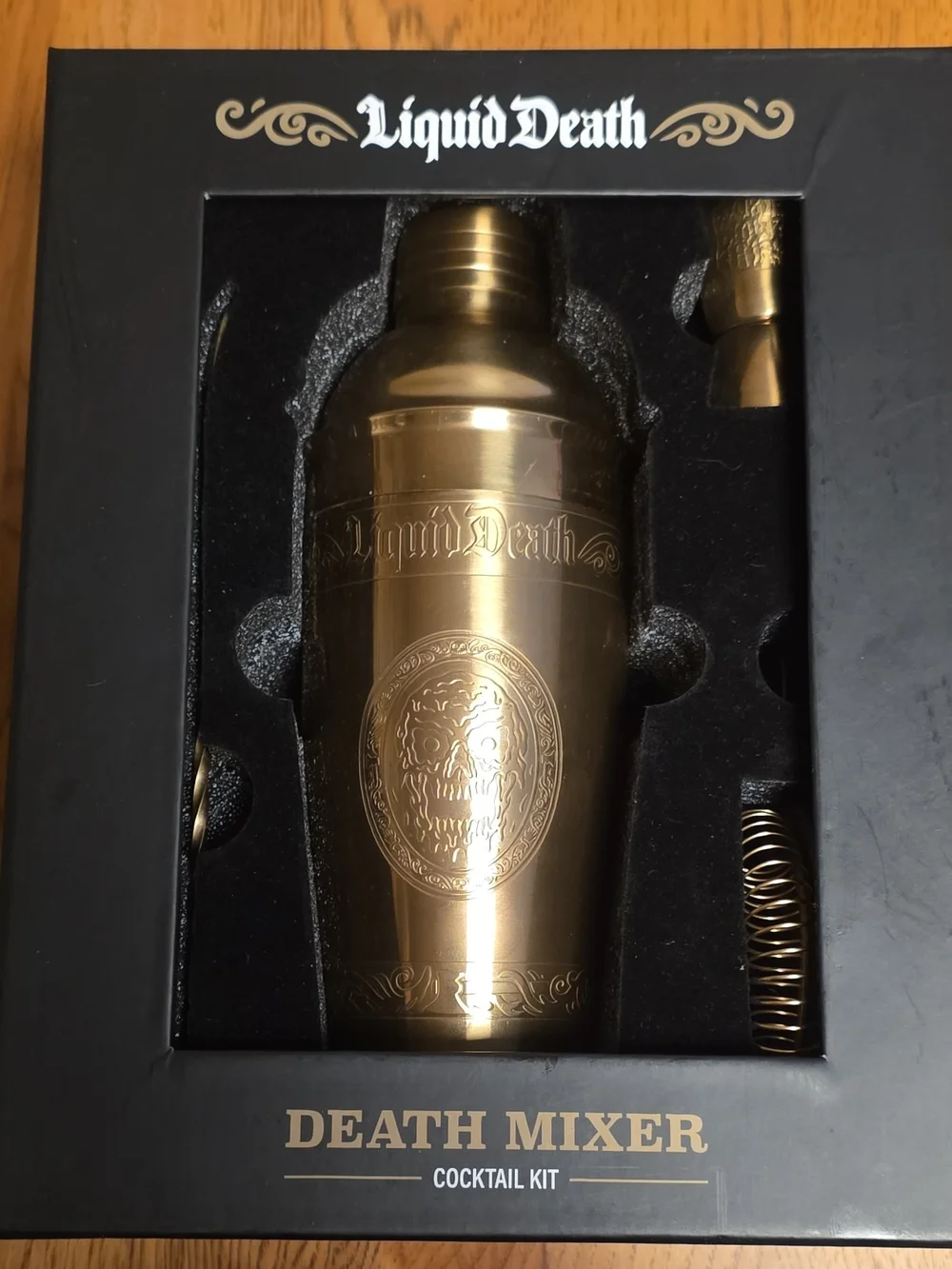 Liquid Death Mixer Cocktail Kit - Gold Cocktail Shaker